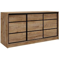 Cheapest furniture Harazia 180 chest of drawers, oak lefkas - Chest of Drawers