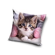 Carbotex Pillowcase Kitten with balls 40 × 40 cm - Pillowcase