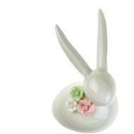 Dommio Porcelain bunny with flower 11 cm - Easter Decoration
