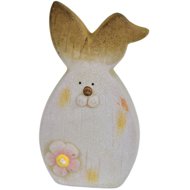 Dommio Ceramic bunny with flower 14,5 cm - Easter Decoration