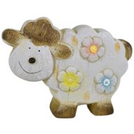 Dommio Ceramic sheep with flowers 15 × 20 cm - Easter Decoration