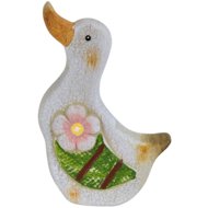 Dommio Ceramic goose with flower 15,5 cm - Easter Decoration