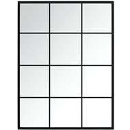 Shumee Nástěnné černé 80 × 60 cm kov - Mirror