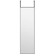 Shumee Na dvere čierne 30 × 100 cm sklo a hliník - Zrkadlo