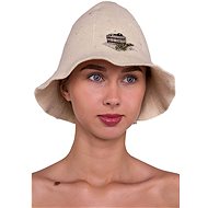 UAB Namu Tekstile Sauna cap "Finnish", white, 100% wool, with embroidery - Sauna Hat