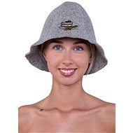 UAB Namu Tekstile Sauna cap "Finnish", grey, wool with embroidery - Sauna Hat