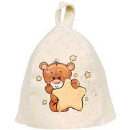 SOTRA Sauna cap, children, teddy bear, 70% wool - Sauna Hat