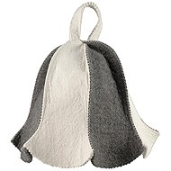 Sotra Sauna Hat Bell White/Grey, 100% Wool - Sauna Hat