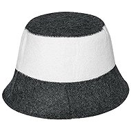 Sotra Sauna Hat, White/Grey, 100% Wool - Sauna Hat