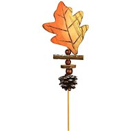 DOMMIO Plug wooden leaf with pine cone - Decoration