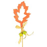 DOMMIO Wooden leaf plug with bark orange 30 cm - Decoration