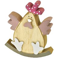 Dommio Chicken on swing, purple, 15 cm - Easter Decoration