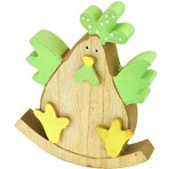 Dommio Chicken on swing, green, 15 cm - Easter Decoration