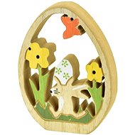 Dommio Egg with bunny, 15 cm - Easter Decoration