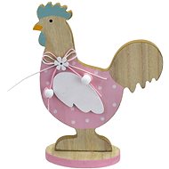 Dommio Wooden chicken, pink, 17 cm - Easter Decoration