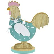 Dommio Wooden chicken, turquoise, 17 cm - Easter Decoration