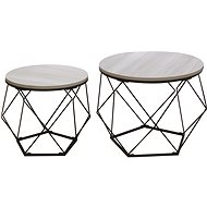 Aga Set of two coffee tables, round shape, beige - Coffee Table