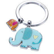 TROIKA Elephants, coloured, 2 pendants - Keychain