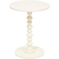 Atmosphera Folding table ALIX with decorative leg, diameter 38 cm, white - Coffee Table