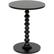 Atmosphera Folding table ALIX with decorative leg, diameter 38 cm, black - Coffee Table