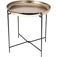 Home Styling Collection Metal coffee table, diameter 35 cm, gold - Coffee Table
