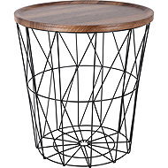 Home Styling Collection Folding table with basket, 38 × 40 cm, black - Coffee Table