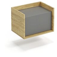 Halmar Skříňka Mobius 1D nízká, hakora přírodní / šedá - Skříňka