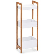 ZELLER Bamboo fibre shelving unit, three baskets for objects, piece of furniture with containers - Shelving Unit