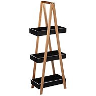 5FIVE SIMPLY SMART Bathroom shelf, 3 levels bamboo, black - Shelving Unit