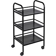 WENKO Metal bathroom shelving trolley 3 levels, on wheels - Shelving Unit
