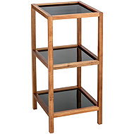 WENKO 3-level shelving rack made of acacia wood FONDI - Shelving Unit