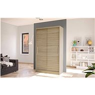 Cheapest furniture Silverio I with sliding doors, oak sonoma - Wardrobe