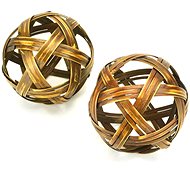 DOMMIO Bamboo decorative balls brown, 2 pcs, diameter 12 cm - Decoration
