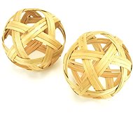 DOMMIO Bamboo decorative balls, natural, 2 pcs, diameter 12 cm - Decoration