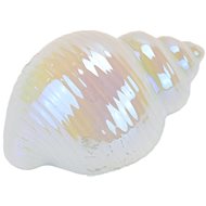 DOMMIO Ceramic shell, white pearl, 7 × 10 cm - Decoration