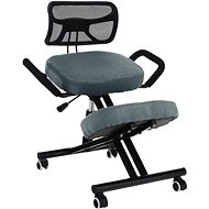 Tempo Kondela Ergonomická klekačka, šedá/černá, Rufus - Jídelní židle