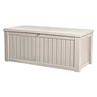 KETER Garden storage box ROCKWOOD, volume 570 l, cream - Garden Bbox