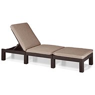 KETER Daytona Deluxe garden deckchair, brown - Garden Lounger