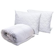 TEXTILOMANIE Set of year-round French blanket 200 × 220 cm and 2 × pillow 50 × 70 cm - Duvet 
