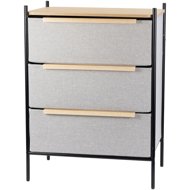 StarDeco Storage chest in beige 79,3 cm FU218WH - Chest of Drawers