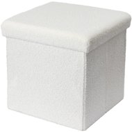 StarDeco Taburette white FU225HA - Ottoman
