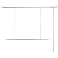 WENKO Clothes rack, metal, telescopic, silver - Clothes Hanger