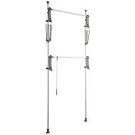 WENKO Herkulex Flex clothes rack, plastic, telescopic, white - Clothes Hanger