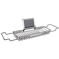 PRESENT TIME Caddy bath bridge, metal, black, 61×18×20cm - Bathroom Shelf