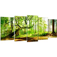 LIOX Forest in the sun, 200 × 90 cm, five-piece - Painting