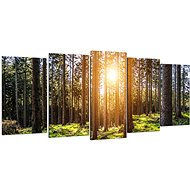 LIOX Morning in the forest, 100 × 45 cm, five-piece - Painting