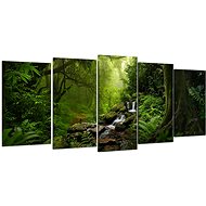 LIOX Rainforest painting, 200 × 90 cm, five-piece - Painting