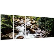 LIOX Wild river painting, 100 × 40 cm, five-piece - Painting