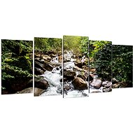 LIOX Wild river painting, 100 × 45 cm, five-piece - Painting