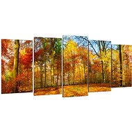 LIOX Painting autumn, 150 × 70 cm, five-piece - Painting